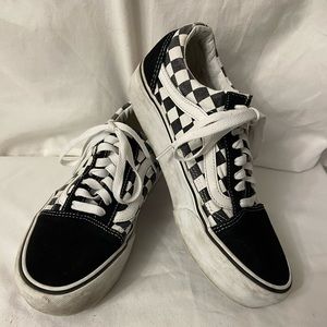Vans Checkerboard Old Skool Platform Shoe